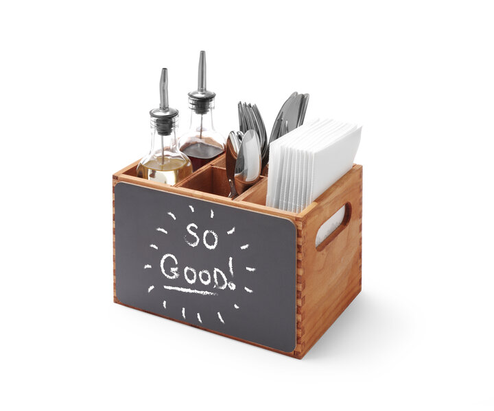 M&T Bestek- en menu kist hout 210 x 150 x (H)150 mm