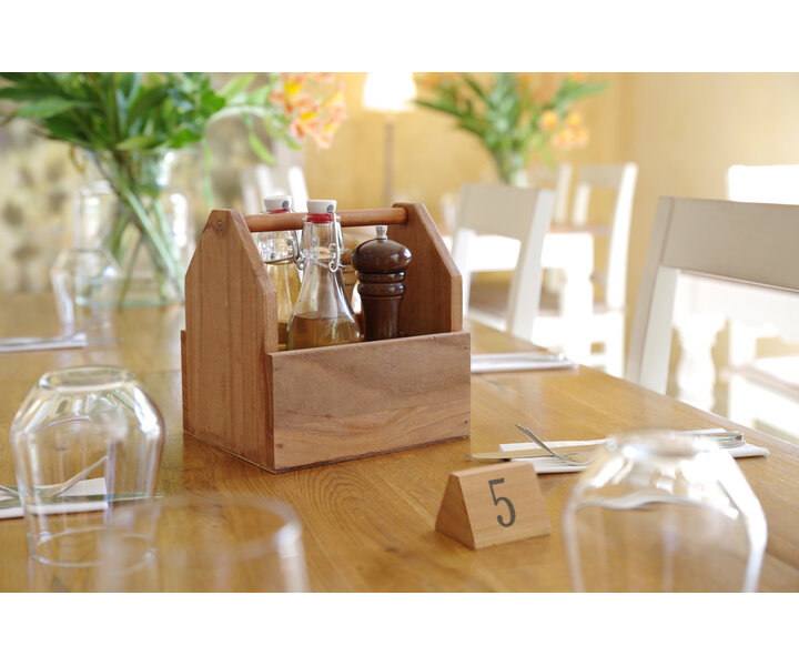 M&T Organisateur de table en bois  190 x 160 x (H)200 mm