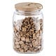 M & T  Storage jar 2,80 liter glass with wooden lid  " Woody "