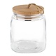 M & T  Storage jar 2,00 liter glass with wooden lid  " Woody "