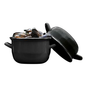 M&T Casserole à moules couleur noire pour servir 1 kg de moules