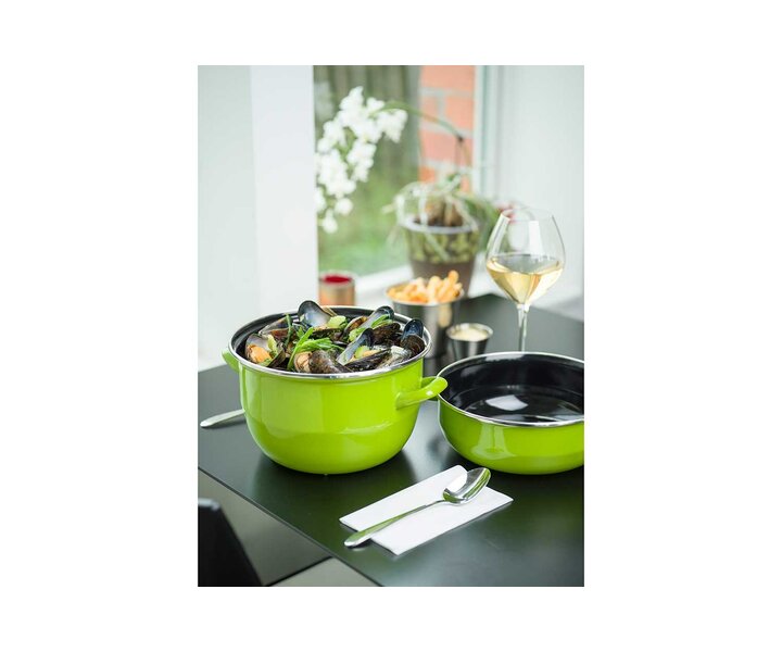 M&T Mussel pot green for serving 1 kg of mussels