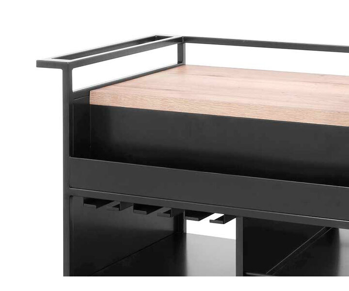 M&T Chariot de bar et cocktail modèle compact