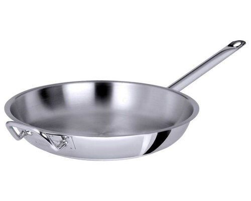 M&T Braadpan  Ø 40 cm  roestvrijstaal 18/10 " PRO "  met extra handvat