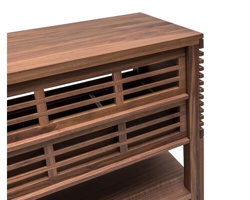 ZEPé Display buffet trolley in walnut wood color