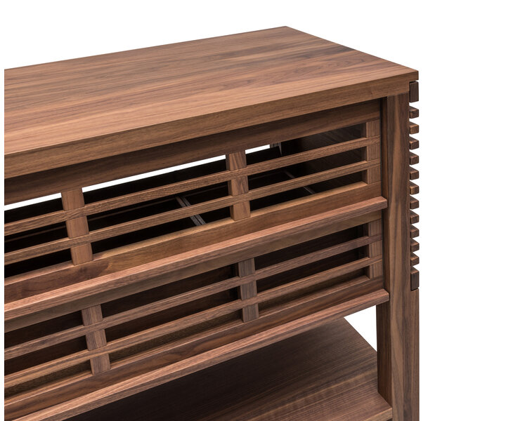 ZEPé Display buffet trolley in walnut wood color