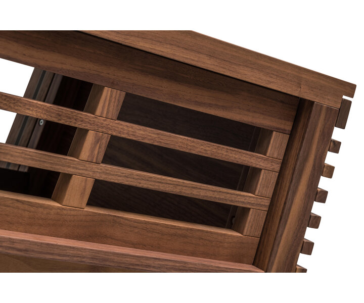 ZEPé Display buffet trolley in walnut wood color