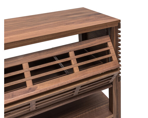 ZEPé Display buffet trolley in walnut wood color