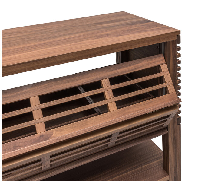 ZEPé Display buffet trolley in walnut wood color