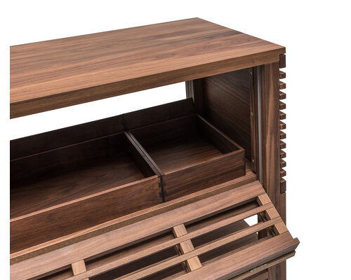 ZEPé Display buffet trolley in walnut wood color