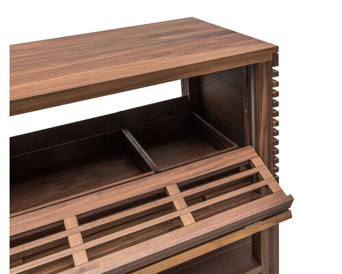 ZEPé Display buffet trolley in walnut wood color