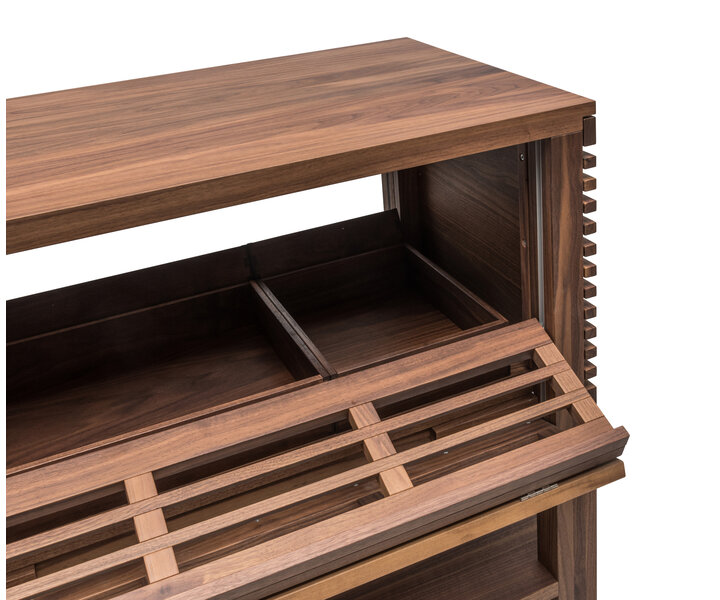 ZEPé Display buffet trolley in walnut wood color