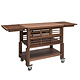 ZEPé Display buffet trolley in walnut wood color