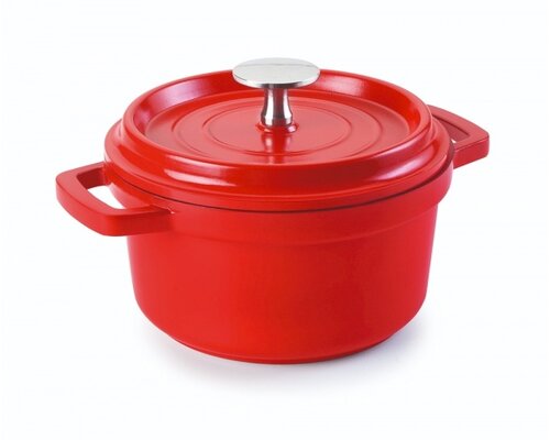 LACOR Mini cocotte rond met deksel Ø 16 cm rode uitvoering