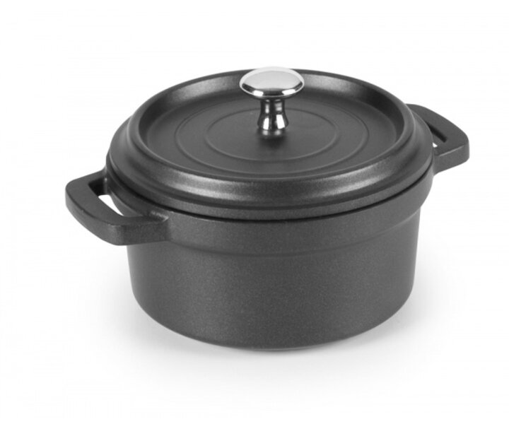 LACOR Mini cocotte ronde avec couvercle Ø 14 cm finition noire