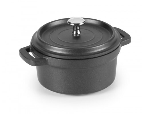 LACOR Mini round cocotte with lid Ø 16 cm black finish