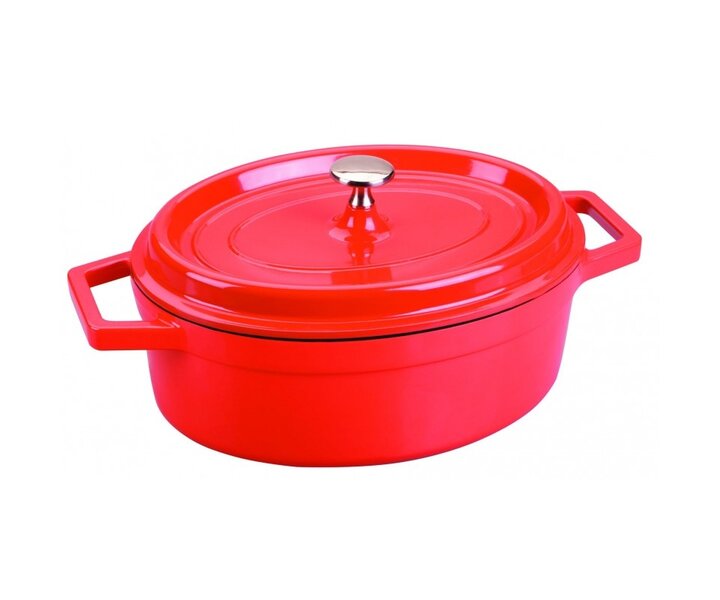LACOR Cocotte ovale 26 x 20 cm finition rouge