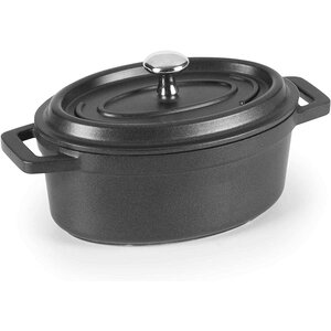 LACOR Mini cocotte ovale 12 x 8,5 cm finition noire