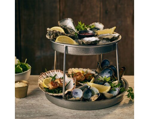 M&T Ensemble de 2 plateaux de fruits de mer finition vintage