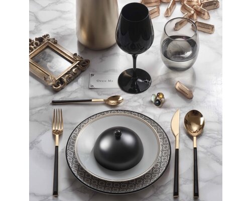 PINTINOX  Fourchette de table Sushi PVD Gold & Black