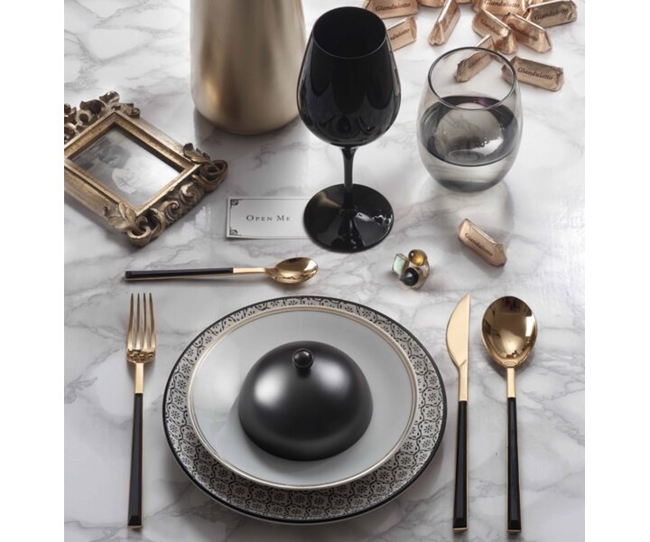 PINTINOX  Tafellepel Sushi PVD Gold & Black