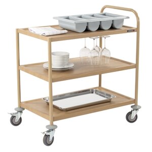 M&T Serving trolley " wooden " look