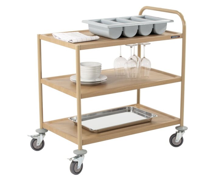 M&T Serving trolley " wooden " look