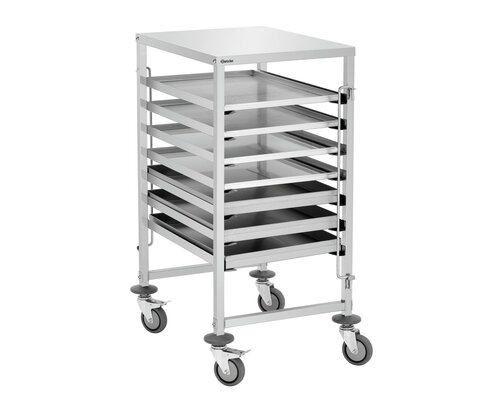 M&T Chariot pour le transport de 7 plateaux euronorm 60 x 40 cm