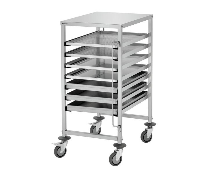 M&T Trolley for transport of 7 euronorm trays 60 x 40 cm