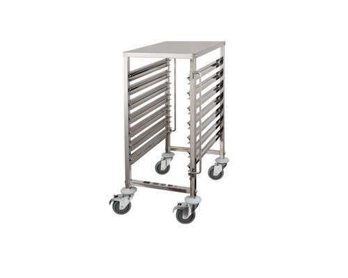 M&T Racking trolley holds 7 GN 1/1  with work tablet