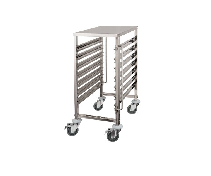 M&T Racking trolley holds 7 GN 1/1  with work tablet