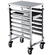 M&T Racking trolley holds 7 GN 1/1  with work tablet