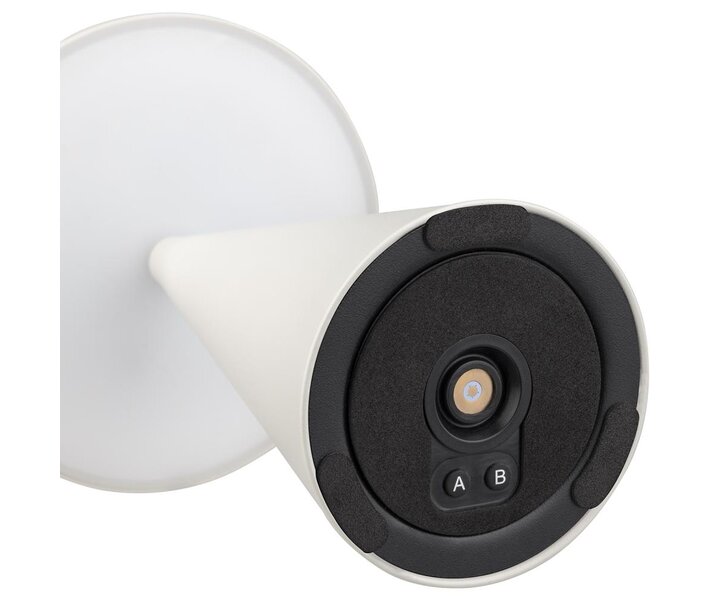 M&T Tafellamp oplaadbaar " Cone "  whisper white