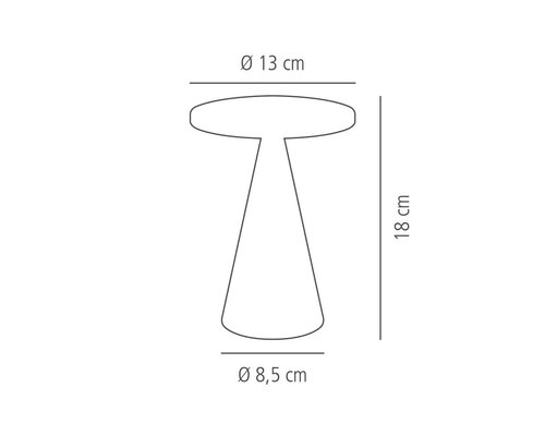 M&T Table lamp rechargable  " Cone " whisper white