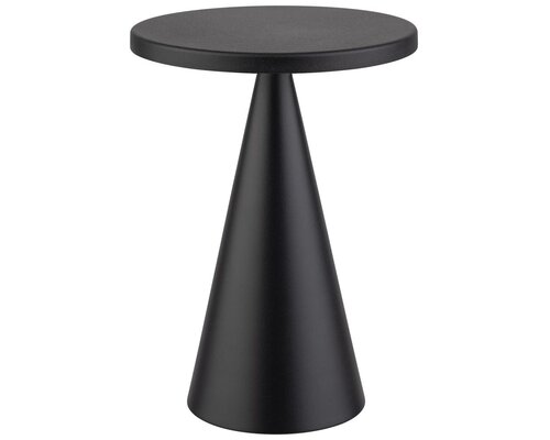 M&T Tafellamp oplaadbaar " Cone "  zwart