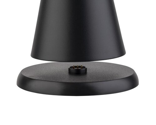 M&T Lampe de table rechargable " Cone "  noire