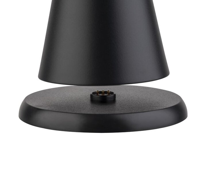 M&T Table lamp rechargable  " Cone " black