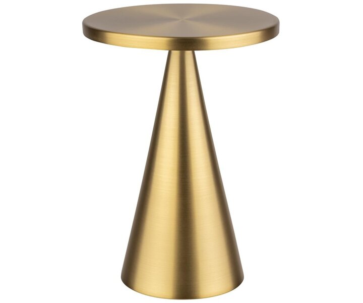 M&T Tafellamp oplaadbaar " Cone "  goudkleurig