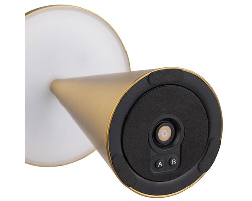 M&T Tafellamp oplaadbaar " Cone "  goudkleurig
