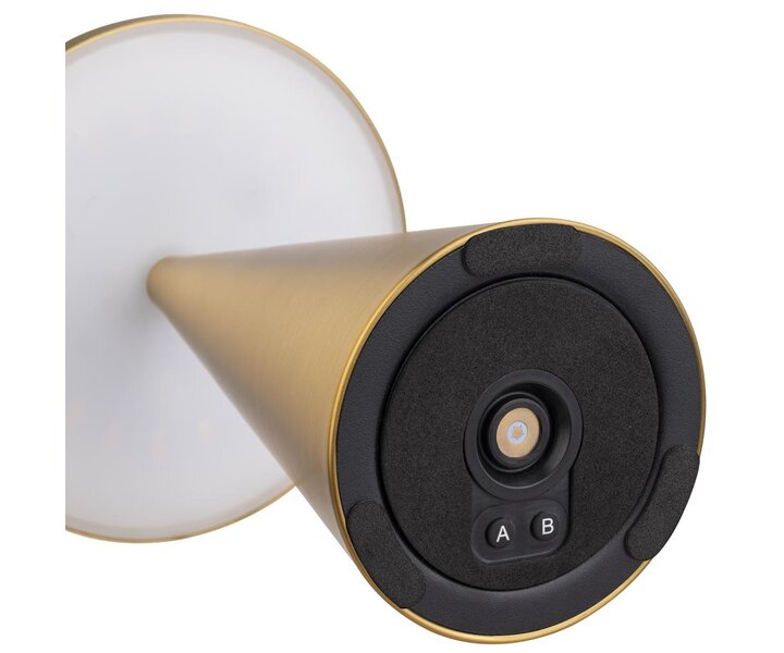 M&T Tafellamp oplaadbaar " Cone "  goudkleurig