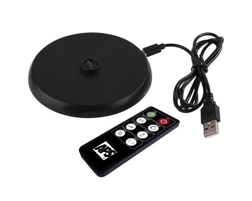 M&T Lampe de table rechargable " Mini  Cone " noire  hauteur 11,5 cm