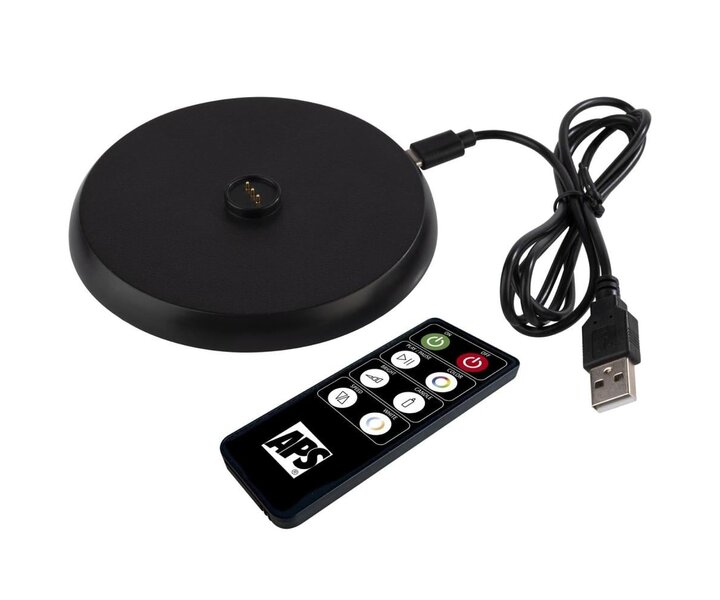 M&T Tafellamp oplaadbaar " Mini Cone "  zwart hoogte 11,5 cm