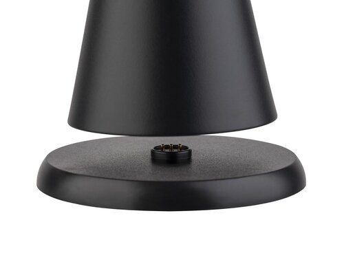 M&T Lampe de table rechargable " Mini  Cone " noire  hauteur 11,5 cm