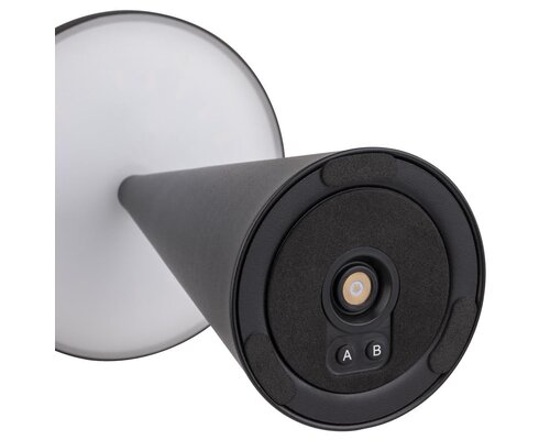 M&T Lampe de table rechargable " Mini  Cone " noire  hauteur 11,5 cm