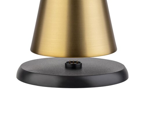 M&T Tafellamp oplaadbaar " Mini Cone "  goudkleurig  hoogte 11,5 cm