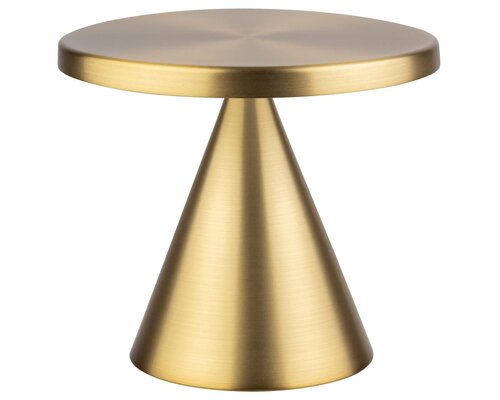 M&T Lampe de table rechargable " Mini  Cone " couleur doré hauteur 11,5 cm