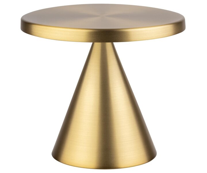 M&T Lampe de table rechargable " Mini  Cone " couleur doré hauteur 11,5 cm