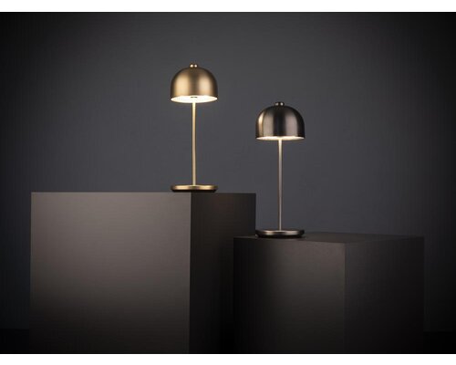 M&T Lampe de table rechargable " Josef "  Gunmetal hauteur 30 cm