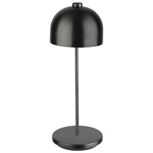 M&T Tafellamp oplaadbaar " Josef "  Gunmetal zwart hoogte 30 cm