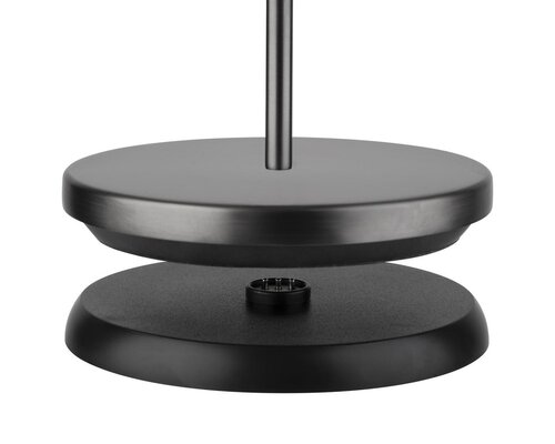 M&T Tafellamp oplaadbaar " Josef "  Gunmetal zwart hoogte 30 cm